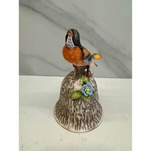 Vintage Towle Fine Bone China Robin Bird Bell